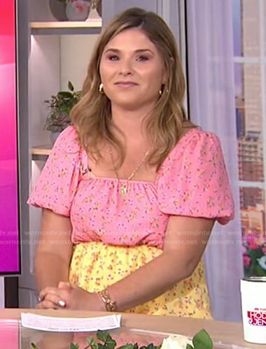 Jenna's pink and yellow floral maxi dress on Today