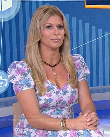 Jill' floral v-neck midi dress on Today