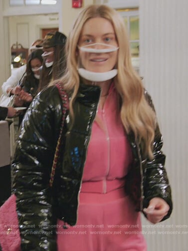 black shiny puffer jacket on The Real Housewives of New York City