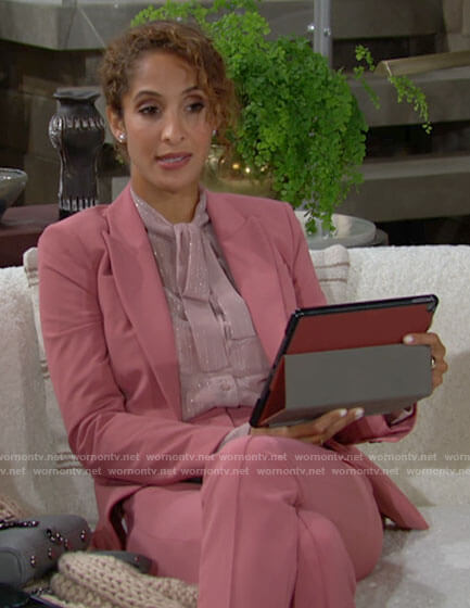 Lily's pink suit on The Young and the Restless