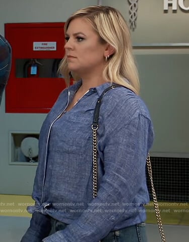 Maxie's chambray shirt on General Hospital