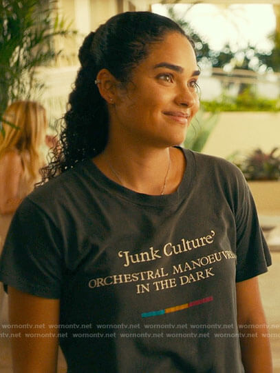 Paula's Junk Culture OMD tee on The White Lotus