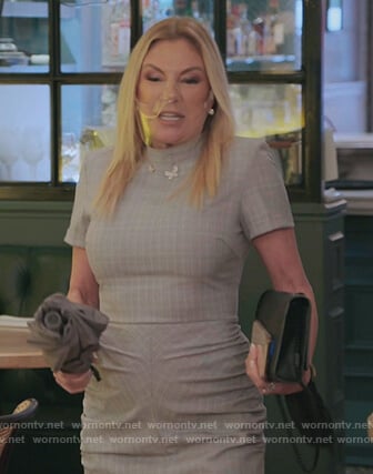 Ramona's gray checked dress on The Real Housewives of New York City