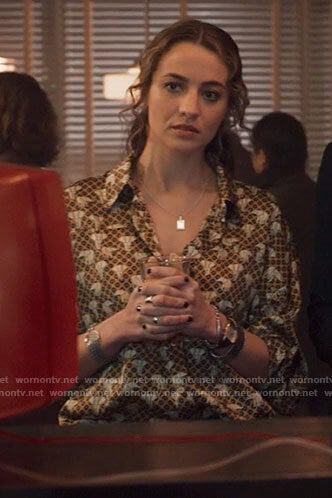 Sarah's elephant print shirt on The Republic of Sarah