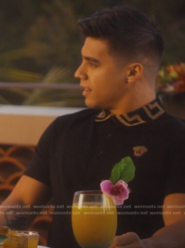 Vivek's black medusa polo on Grown-ish