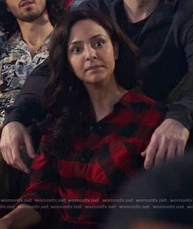 Zari's red checked shirt on Legends of Tomorrow