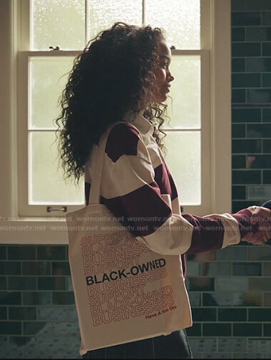 Zoya's Black-Owned print Bag on Gossip Girl