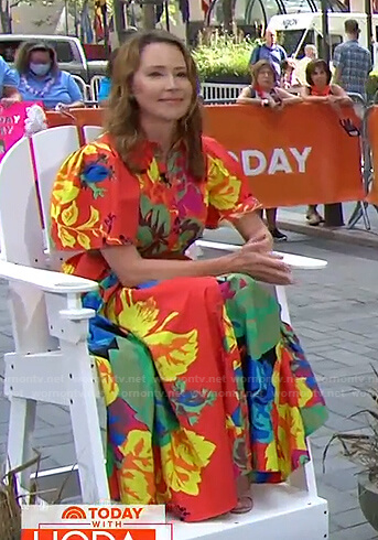 Dr. Samantha Boardman's red floral shirdress on Today