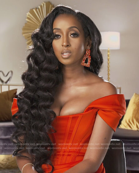 Askale Davis's red corset dress on The Real Housewives of Potomac