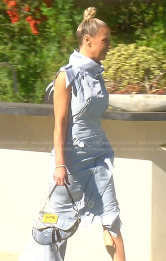Dorit's light blue asymmetric dress on The Real Housewives of Beverly Hills