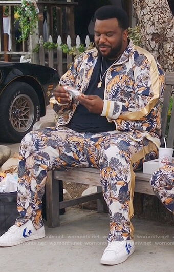 Doug's tiger print tracksuit on Brooklyn Nine-Nine
