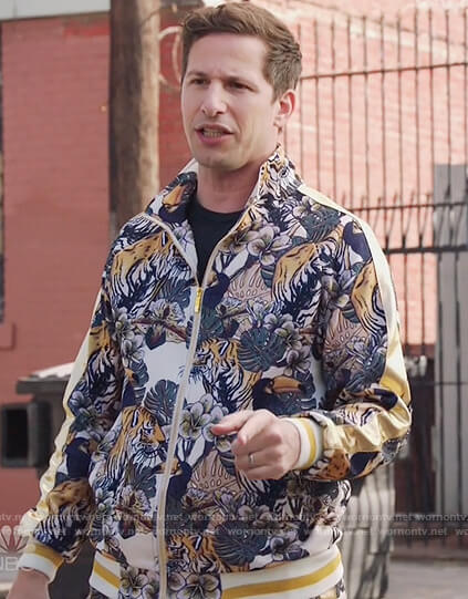 Jake's tiger printed tracksuit on Brooklyn Nine-Nine