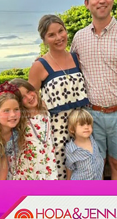 Jenna's white beetle print midi dress on Today
