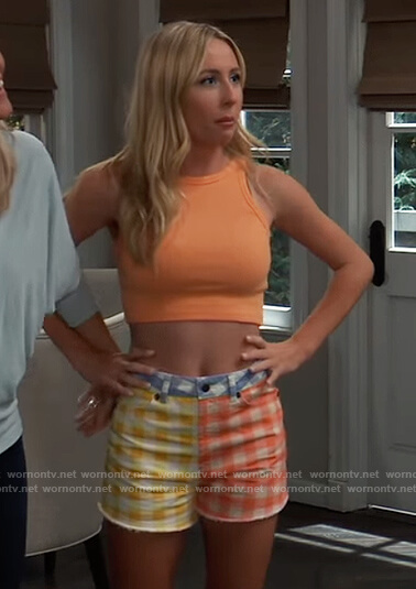 Josslyn's contrast check shorts on General Hospital