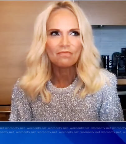 Kristin Chenoweth's silver mohair sweater on The View