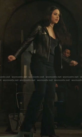Liz's leather jacket and jeans on Roswell New Mexico