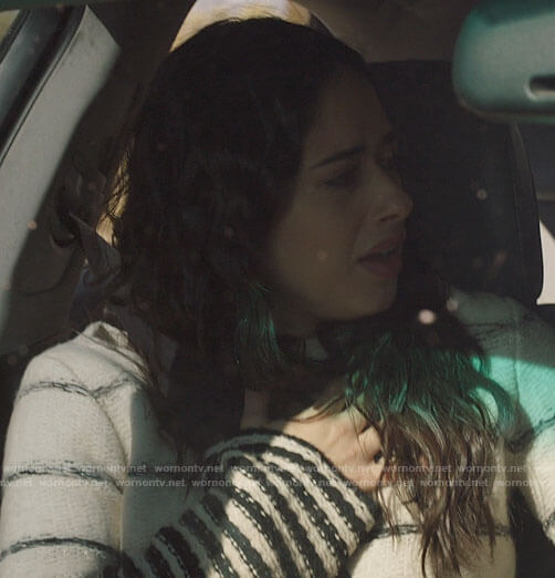 Liz's striped sweater on Roswell New Mexico