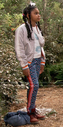 Millicent's embroidered bomber jacket on iCarly