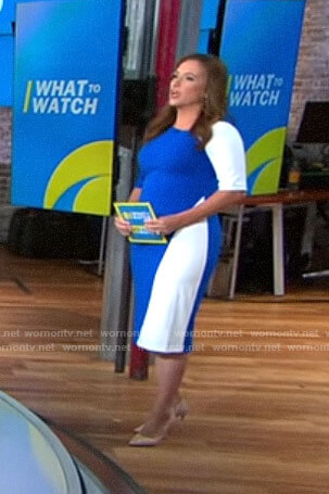 Nikki Battiste's blue and white dress on CBS This Morning
