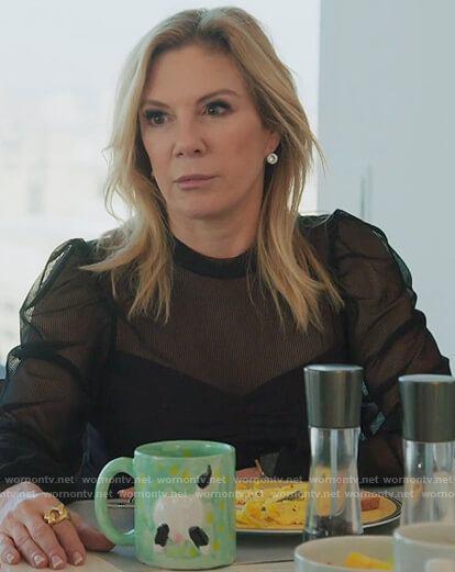 Ramona's black mesh top on The Real Housewives of New York City
