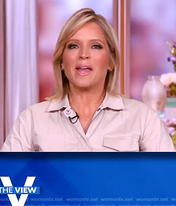 Sara's gray utility jumpsuit on The View