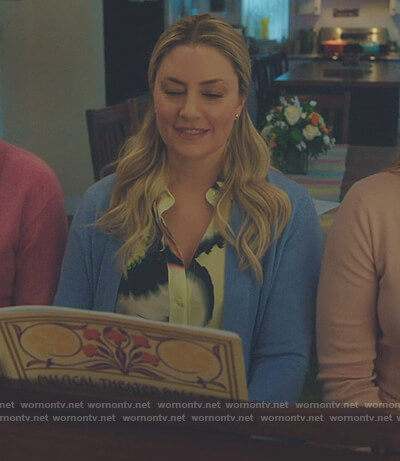 Alice's lime abstract print blouse on Riverdale