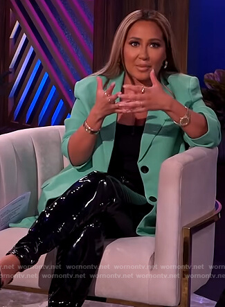 Adrienne's mint green blazer on The Real