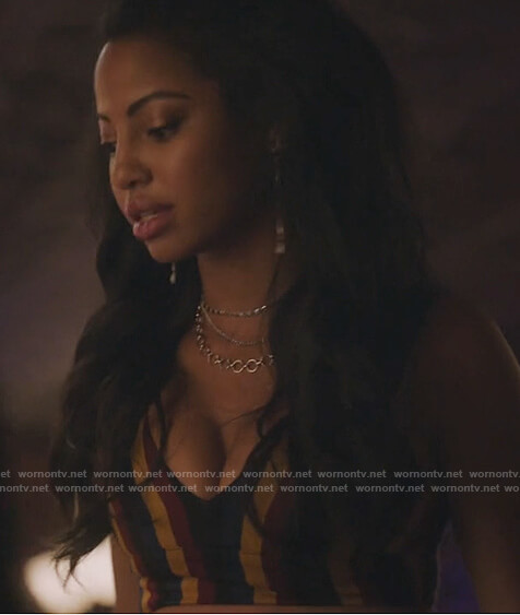 Alexandra's striped bra on Riverdale