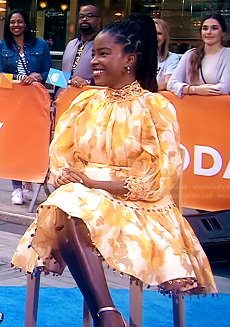 Amanda Gorman's yellow floral dress on Today