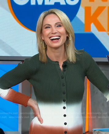 Amy's tie dye colorblock ribbed dress on Good Morning America