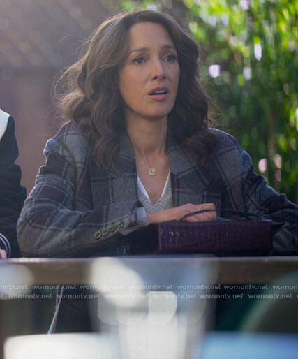 Bette's grey plaid coat on The L Word Generation Q