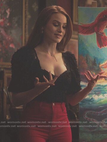 Cheryl's black tulle top on Riverdale