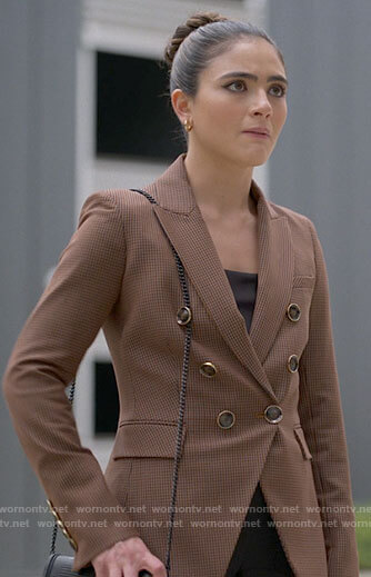 Dani's brown checked blazer on The L Word Generation Q