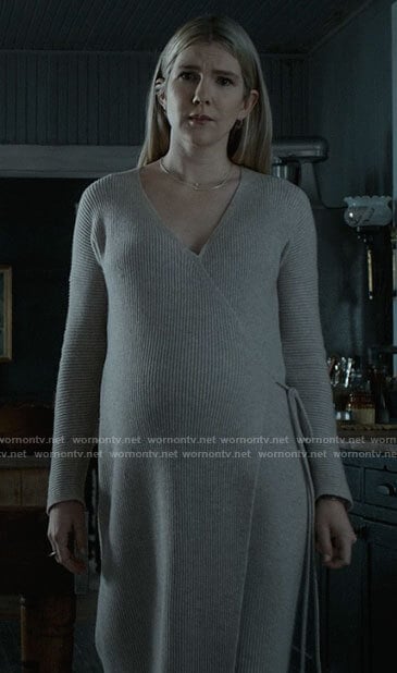 Doris's wrap sweater dress on American Horror Story
