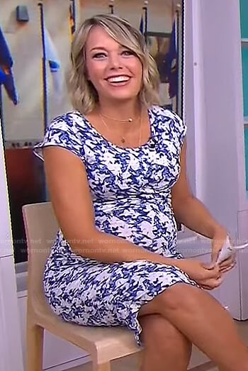Dylan's blue and white floral maternity dress on Today