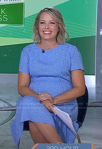 Dylan's blue polka dot maternity dress on Today