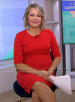 Dylan's red elbow sleeve maternity dress on Today
