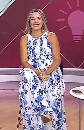 Dylan's white floral maternity maxi dress on Today