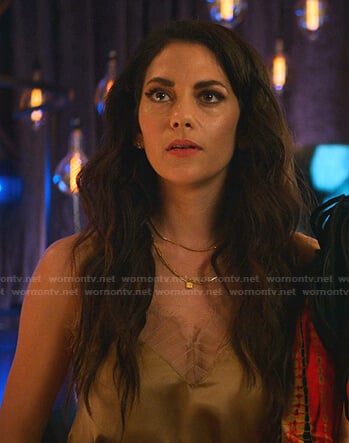 Eve's lace-trim satin cami on Lucifer