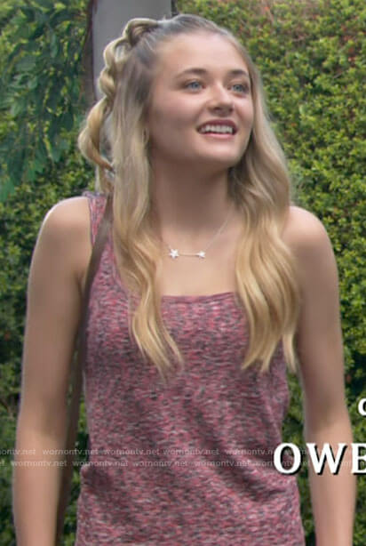 Faith's silver star necklace on The Young and the Restless