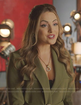 Fallon's green belted blazer on Dynasty
