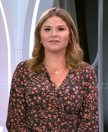 Jenna's black floral wrap dress on Today