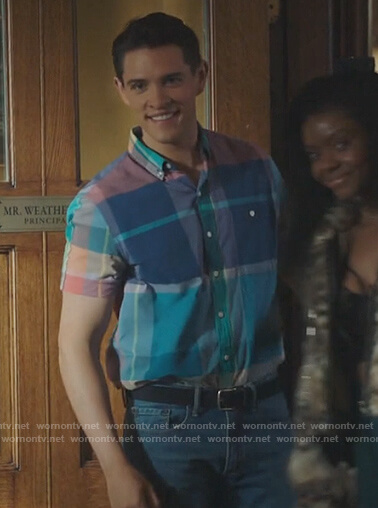 Kevin's blue plaid shirt on Riverdale