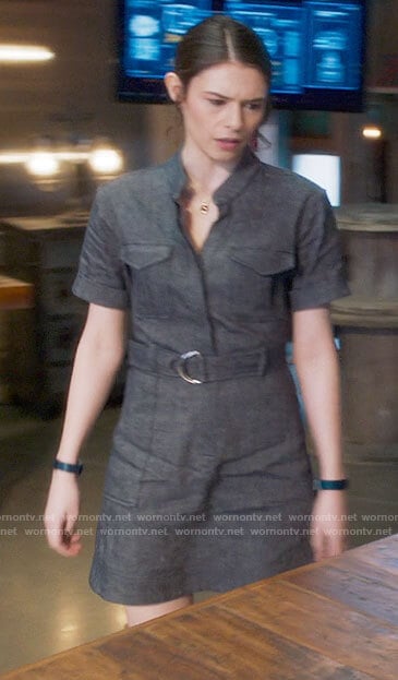 Nia's chambray shirtdress on Supergirl