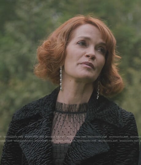 Penelope's black trench coat on Riverdale