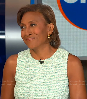 Robin's tweed sleeveless dress on Good Morning America