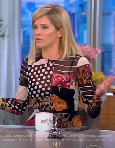 Sara's patchwork print midi dress on The View