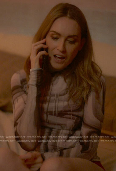 Tess's star print top on The L Word Generation Q