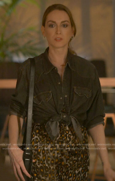 Tess's leopard print dress on The L Word Generation Q