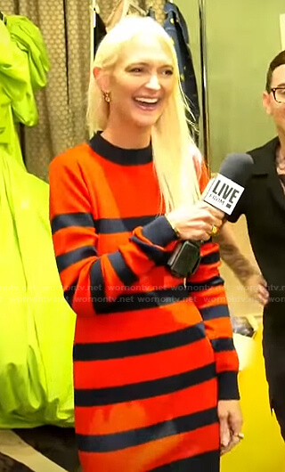 Zanna Roberts Rassi's red striped knit dress on E! News Daily Pop
